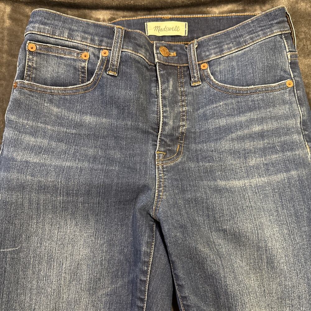 Madewell Cali Demi Boot Jeans Women's Size 26 Mid-Rise Medium Wash Denim - Picture 3 of 9